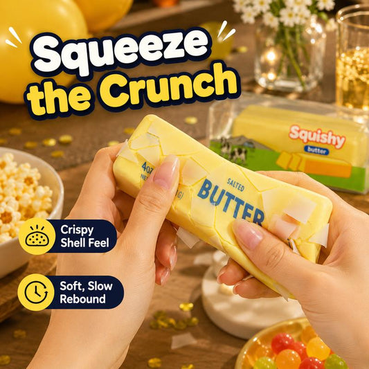 Crunchy Butter Cube Squishy 🧈✨
