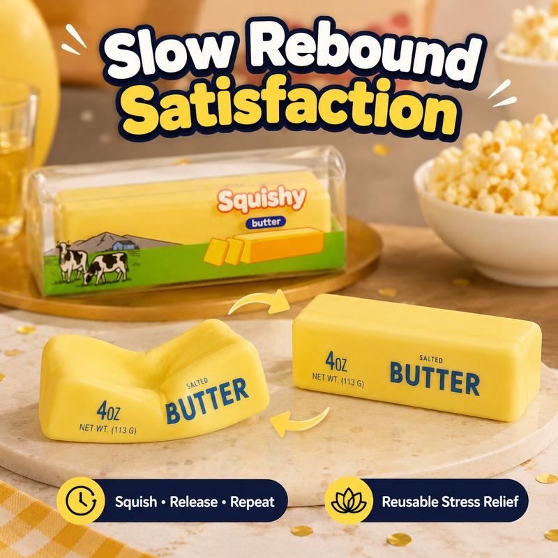 Crunchy Butter Cube Squishy 🧈✨